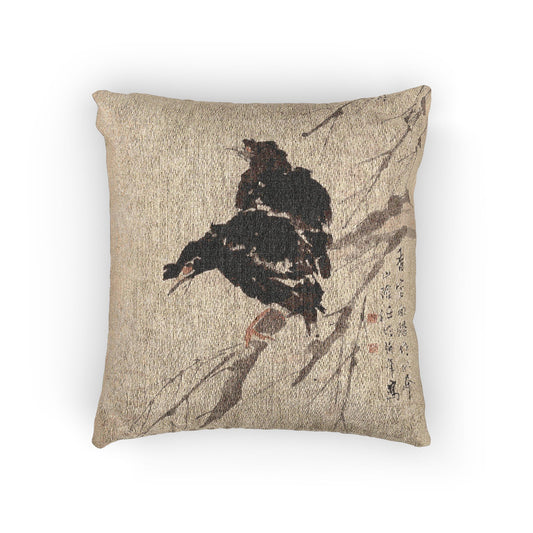 Mynah and Lotus Pillow