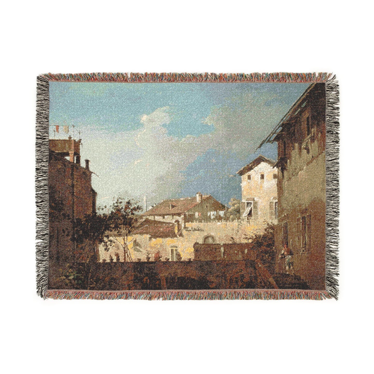 Follower of Canaletto - The Terrace | Woven Tapestry Blanket