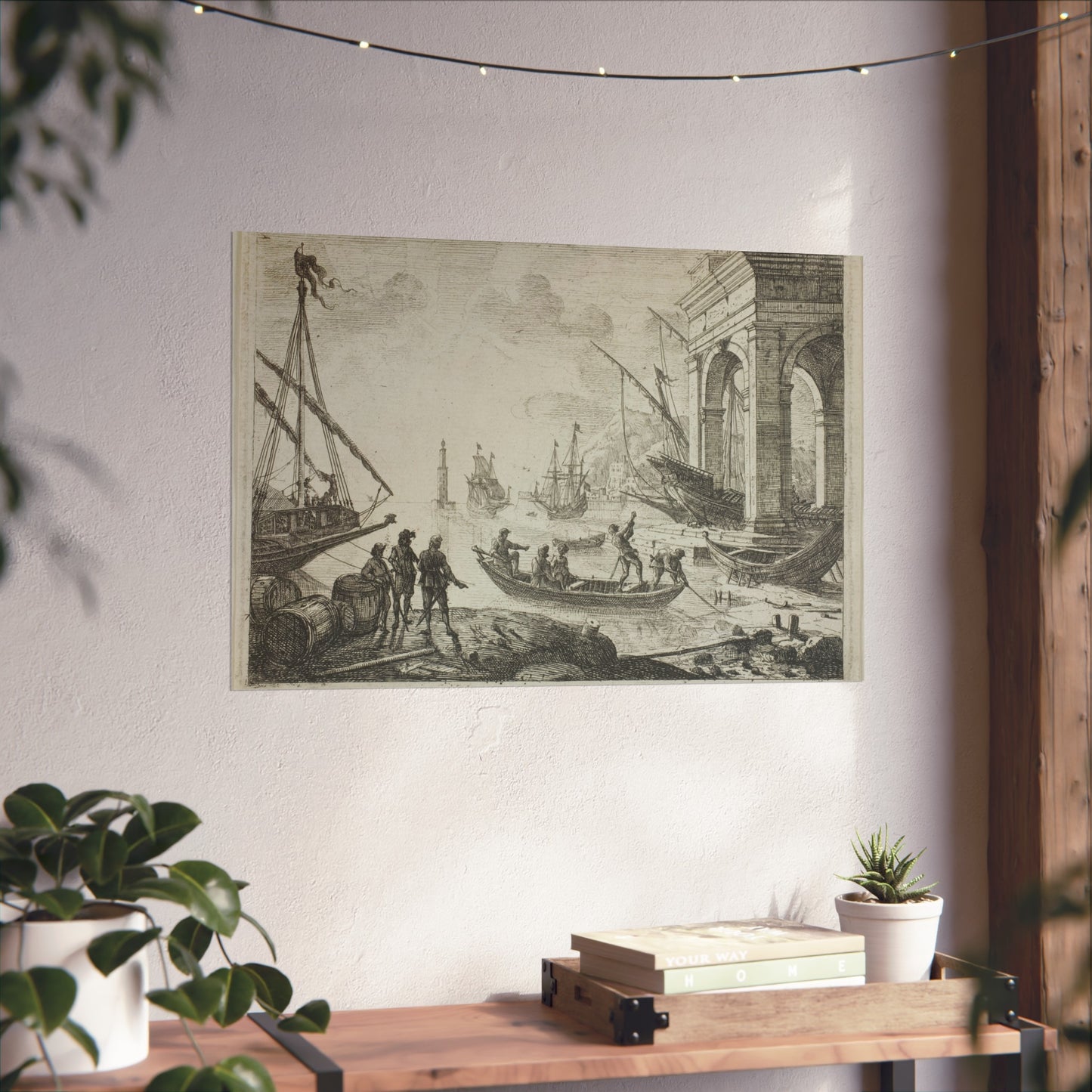 Claude Lorrain - Harbor Scene with a Lighthouse | Fine Art Poster