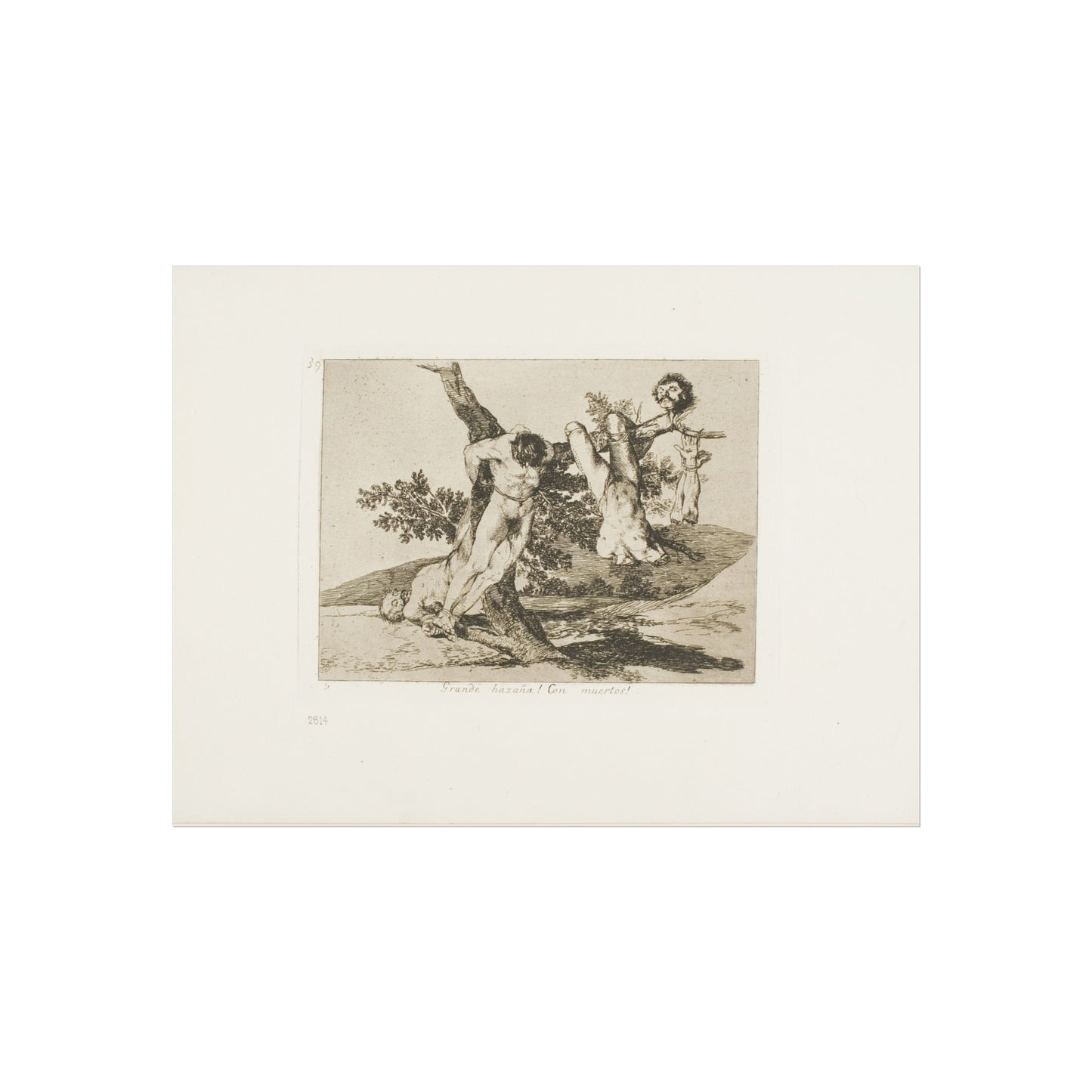 Francisco José de Goya y Lucientes - A Heroic Feat! With Dead Men!, plate 39 from The Disasters of War | Fine Art Poster
