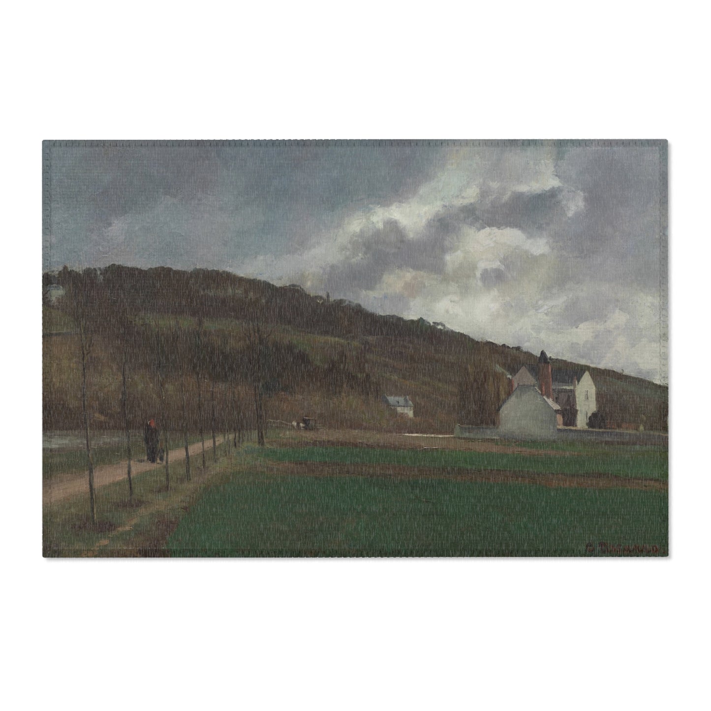 Camille Pissarro - The Banks of the Marne in Winter | Area Rug