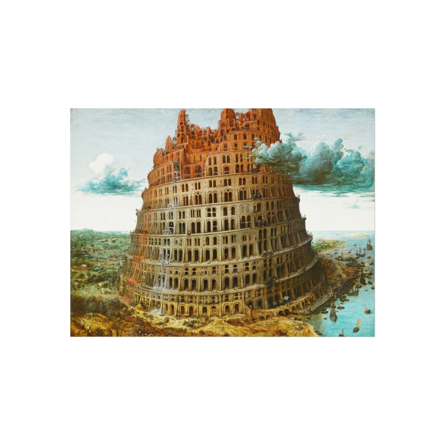 Pieter Bruegel the Elder - The Tower of Babel (Rotterdam) - Google Art Project - edited | Fine Art Poster