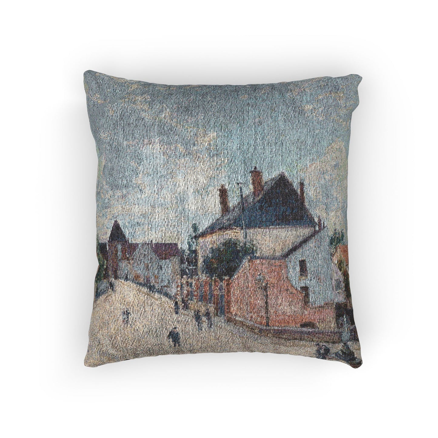 Alfred Sisley - Street in Moret | Woven Pillow