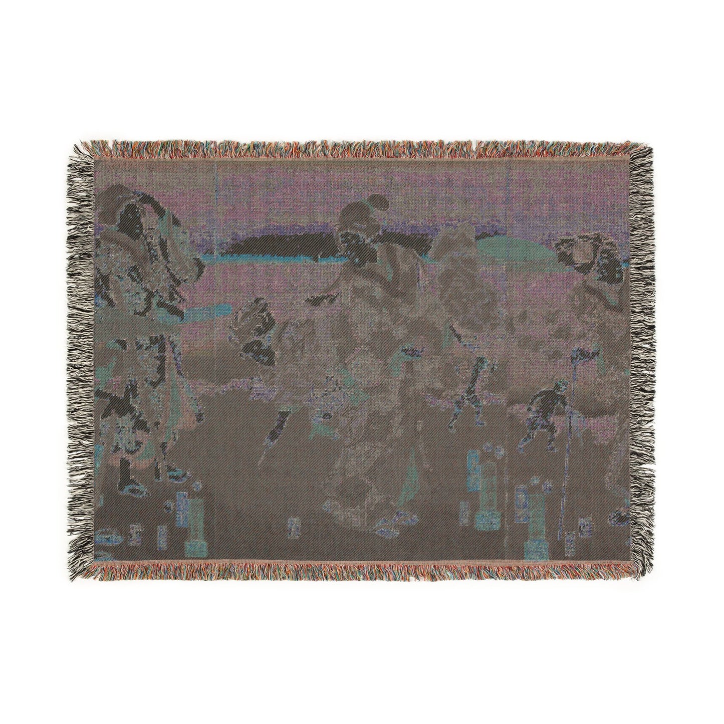 Splendid View at Futamigaura Bay Woven Throw Blanket