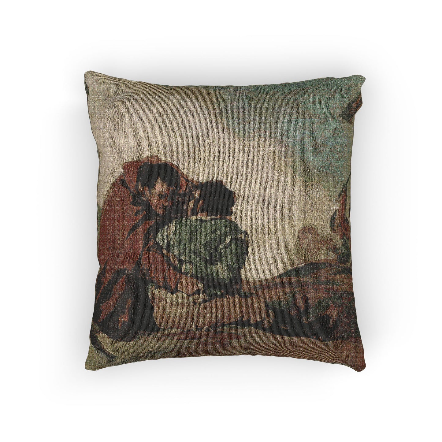 Francisco José de Goya y Lucientes - Friar Pedro Binds El Maragato with a Rope | Woven Pillow
