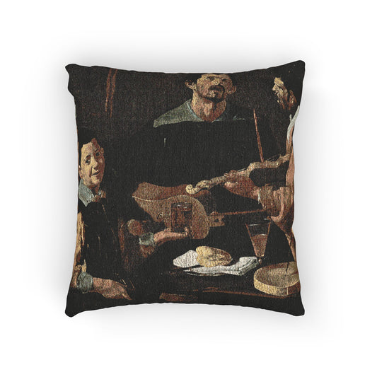 The Three Musicians — Diego Velázquez Woven Pillow