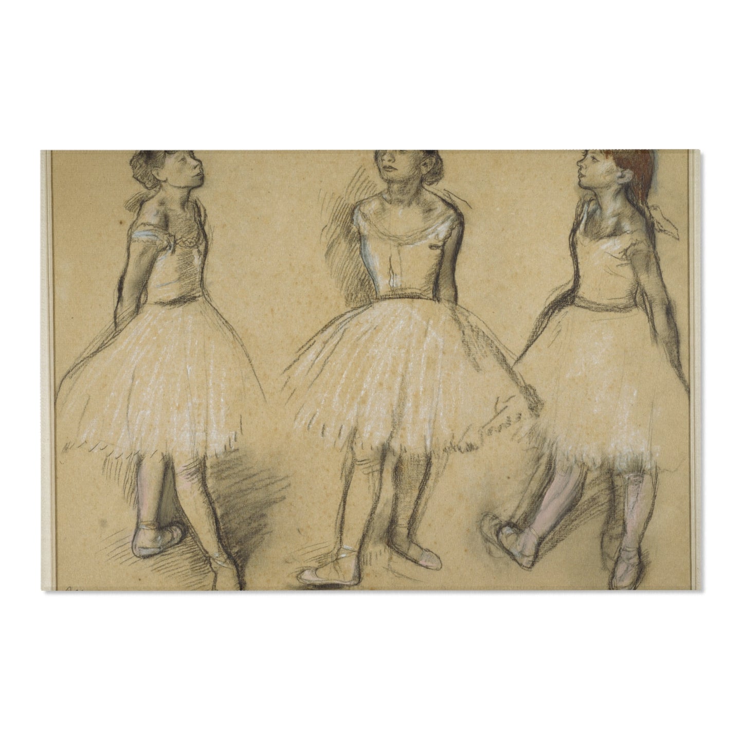 Hilaire Germain Edgar Degas - Three Studies of a Dancer in Fourth Position | Area Rug