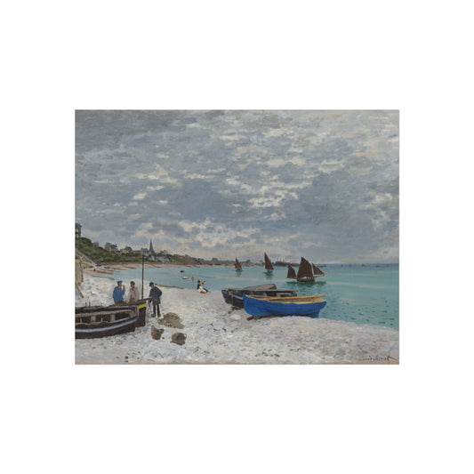 The Beach at Sainte-Adresse — Claude Monet Fine Art Poster