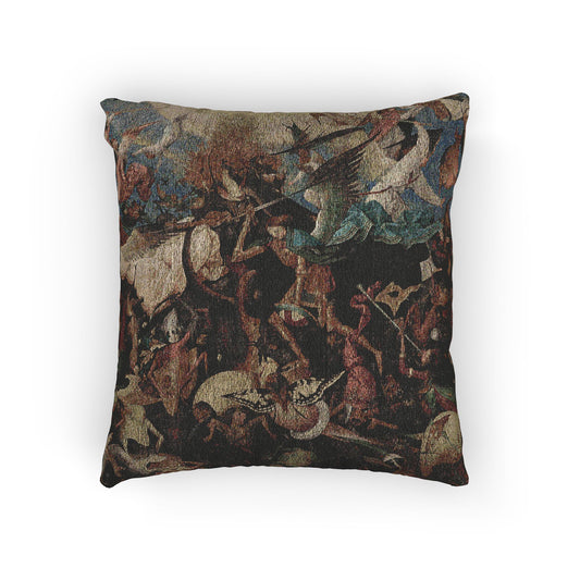 The Fall of the Rebel Angels — Pieter Bruegel the Elder Woven Pillow