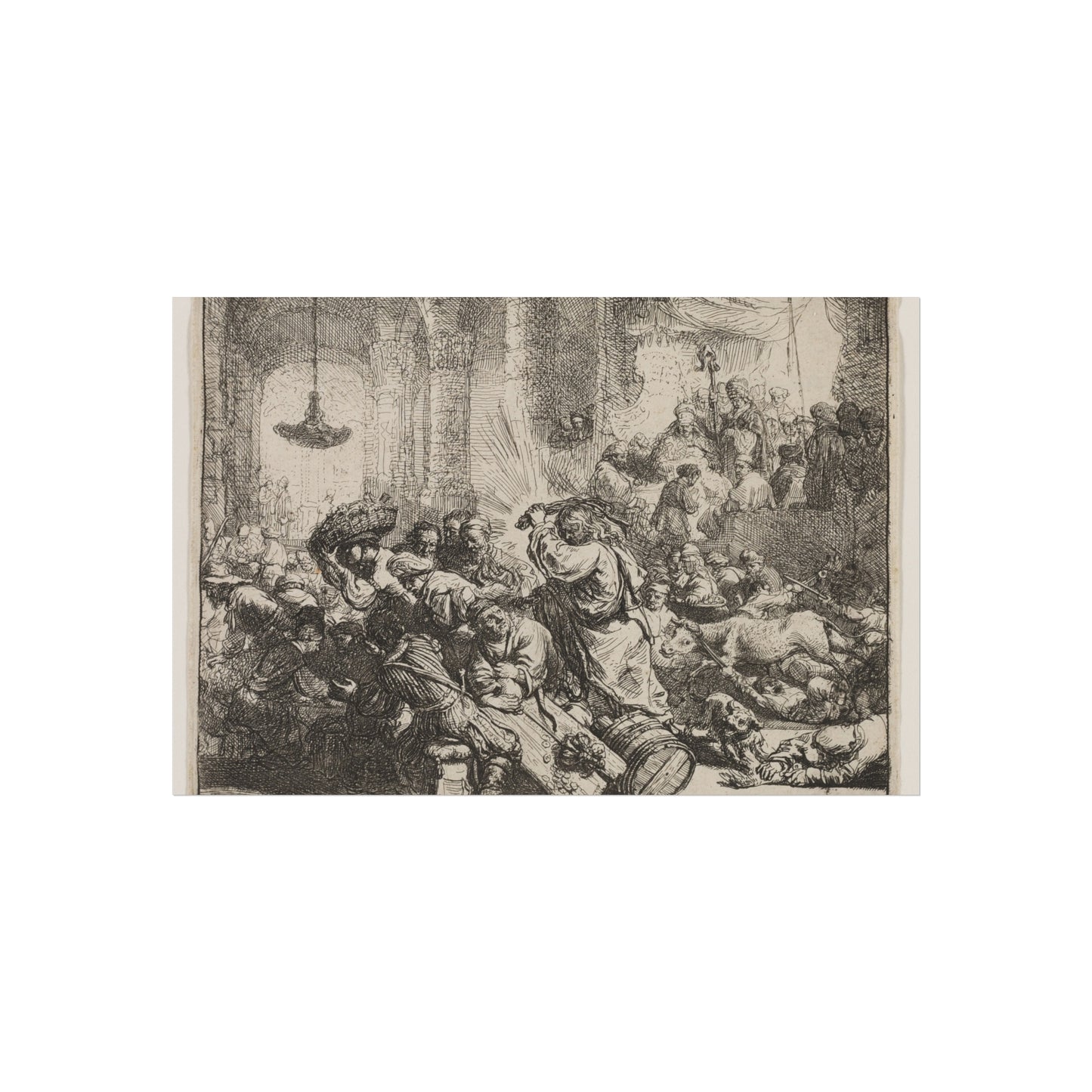 Rembrandt van Rijn - Christ Driving the Money Changers from the Temple | Fine Art Poster