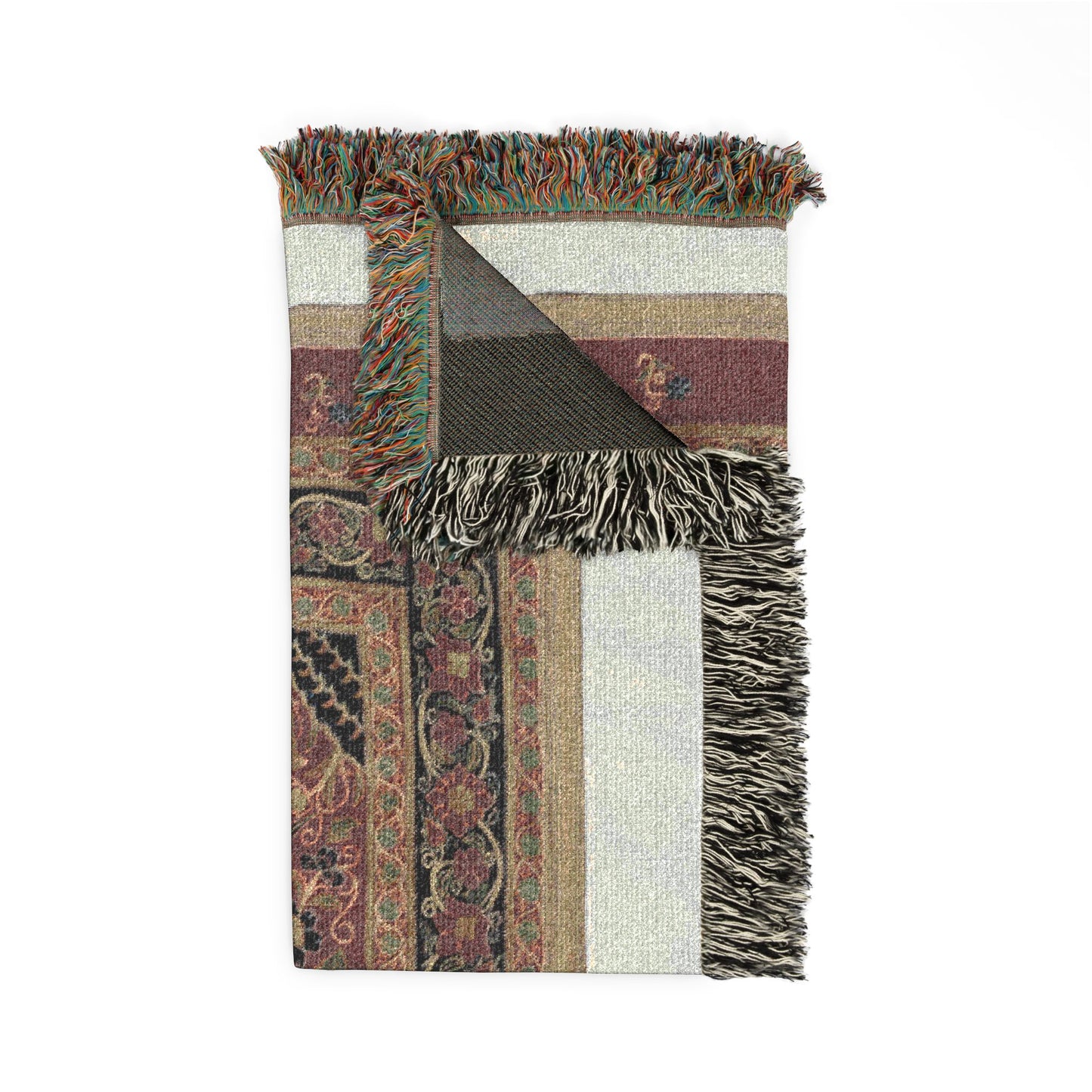 Royal Round Tent made for Muhammad Shah (wall panel with one design unit) Woven Throw Blanket