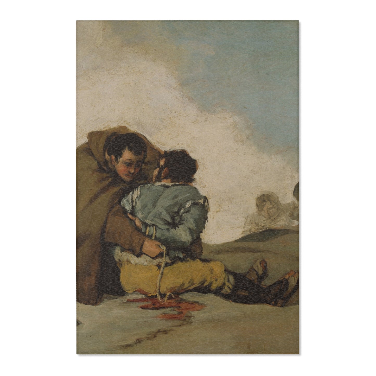 Francisco José de Goya y Lucientes - Friar Pedro Binds El Maragato with a Rope | Area Rug