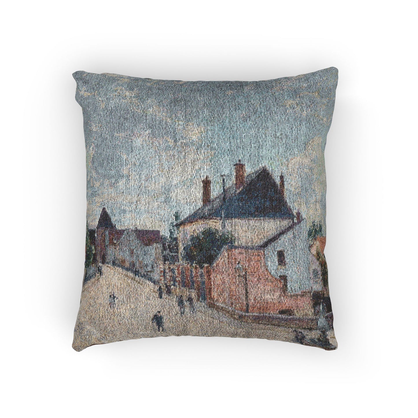 Alfred Sisley - Street in Moret | Woven Pillow