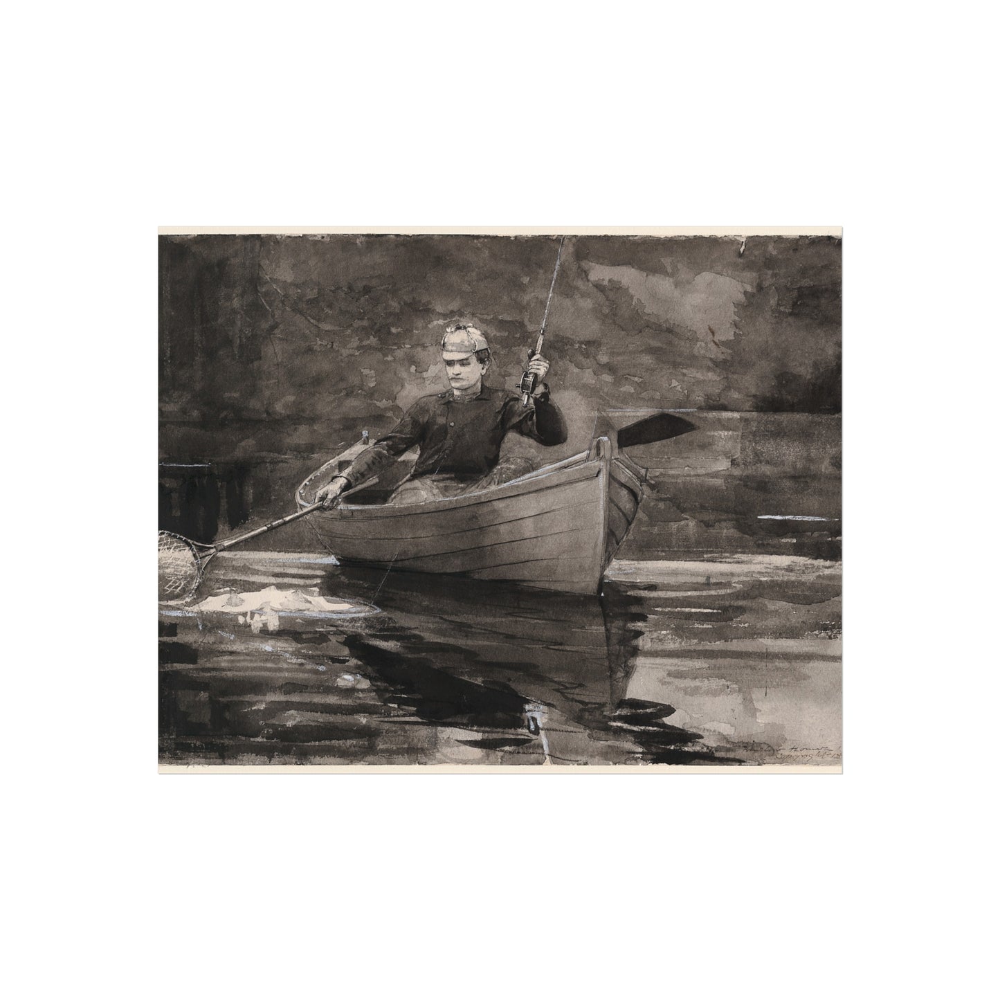 Winslow Homer - Netting the Fish | Fine Art Poster