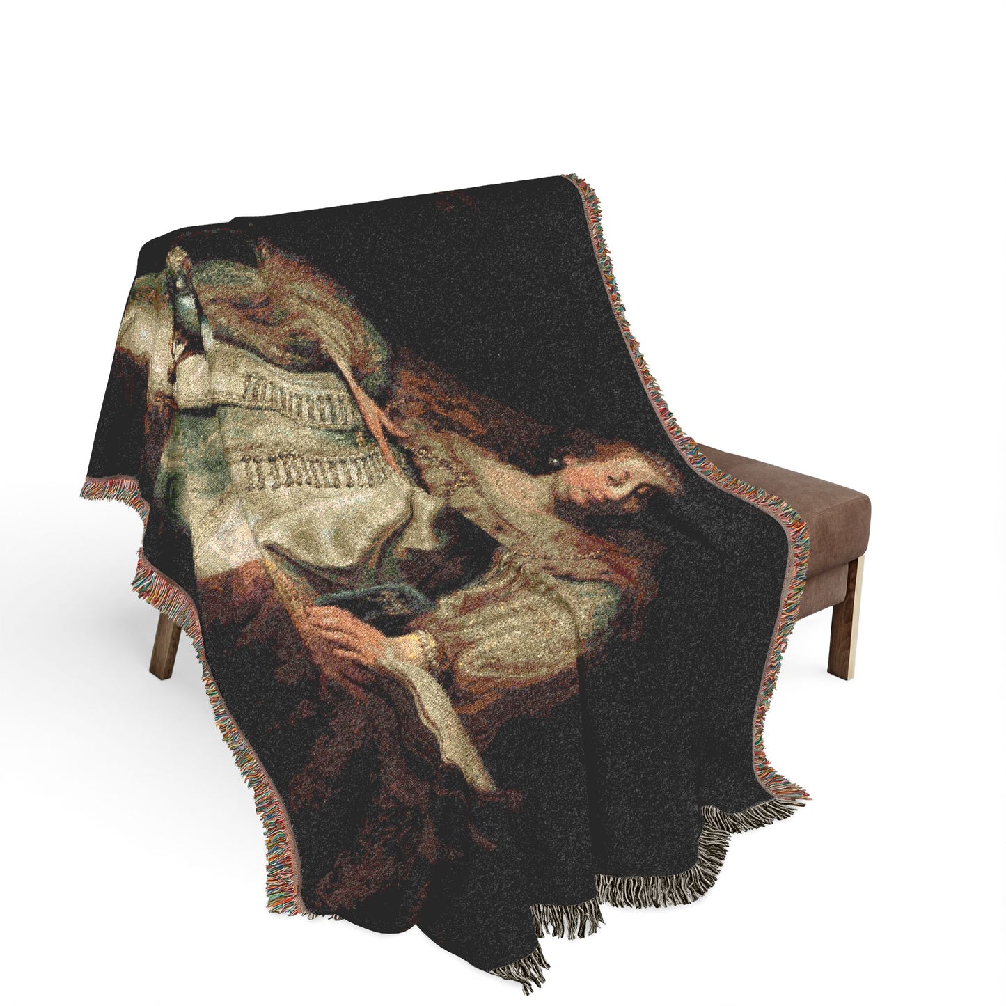 Judith at the Banquet of Holofernes (previously known as Artemisia), by Rembrandt, from Prado in Google Earth | Woven Tapestry Blanket
