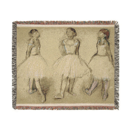 Three Studies of a Dancer — Degas Tapestry Blanket