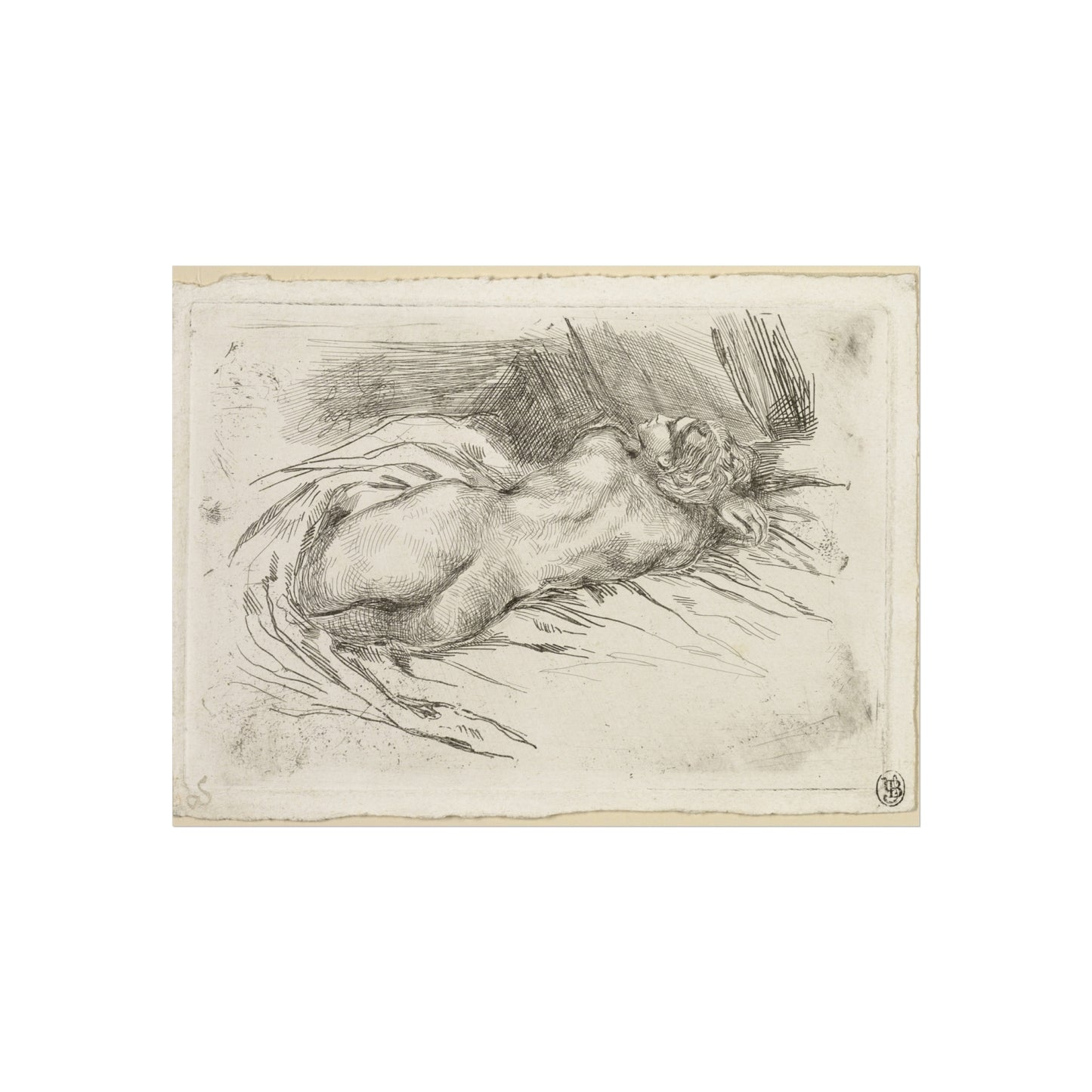 Eugène Delacroix - Study of a Woman Seen from the Back | Fine Art Poster