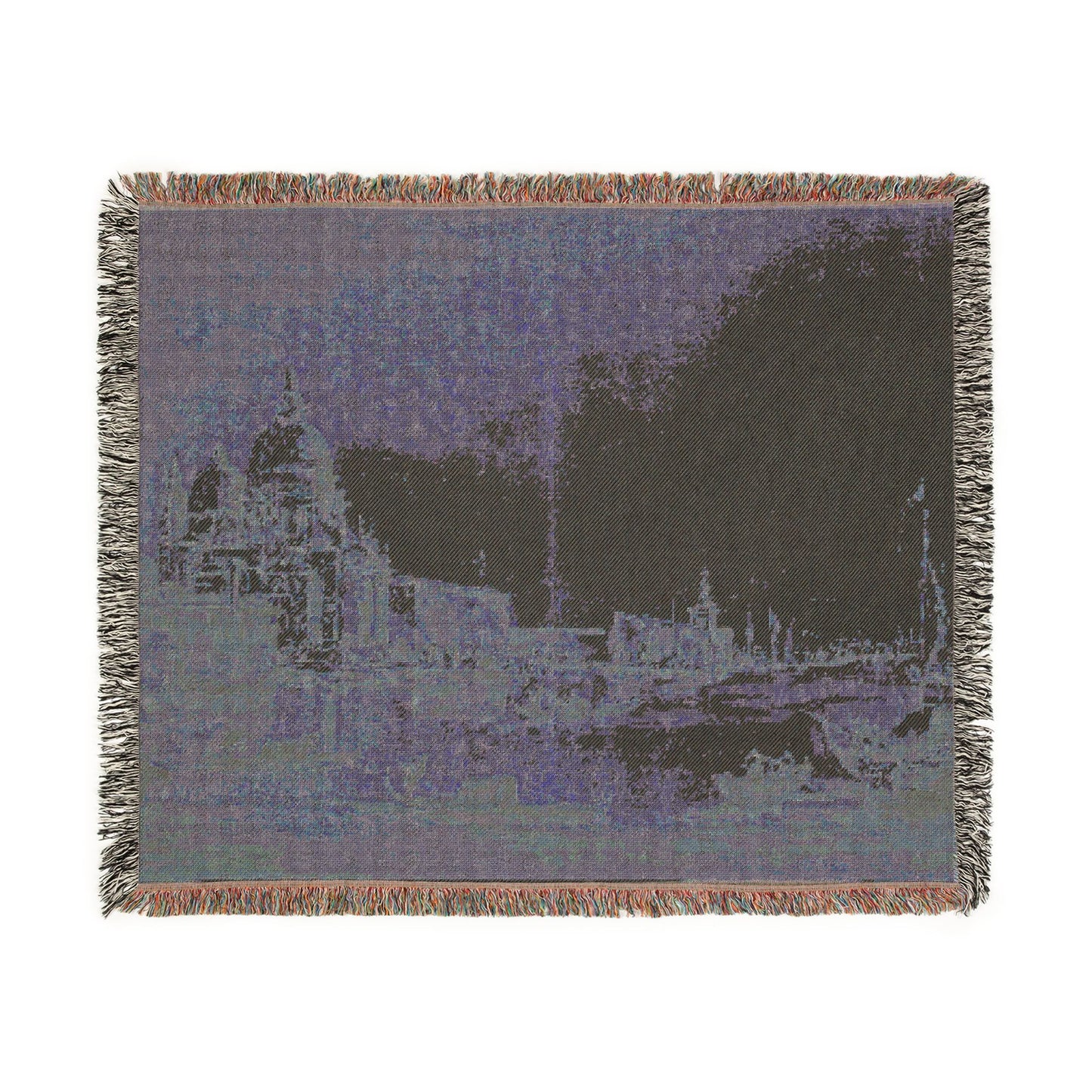 Imitator of Francesco Guardi - Bacino di San Marco with the Dogana del Mare and Santa Maria della Salute | Woven Tapestry Blanket