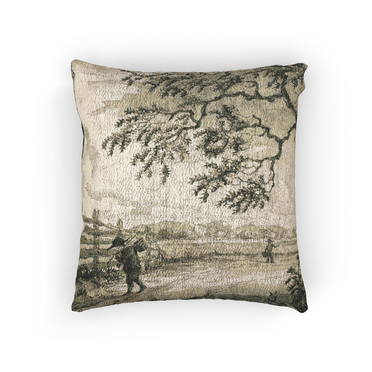 Style of Jacob van Ruisdael - Figures with Baskets on Road | Woven Pillow