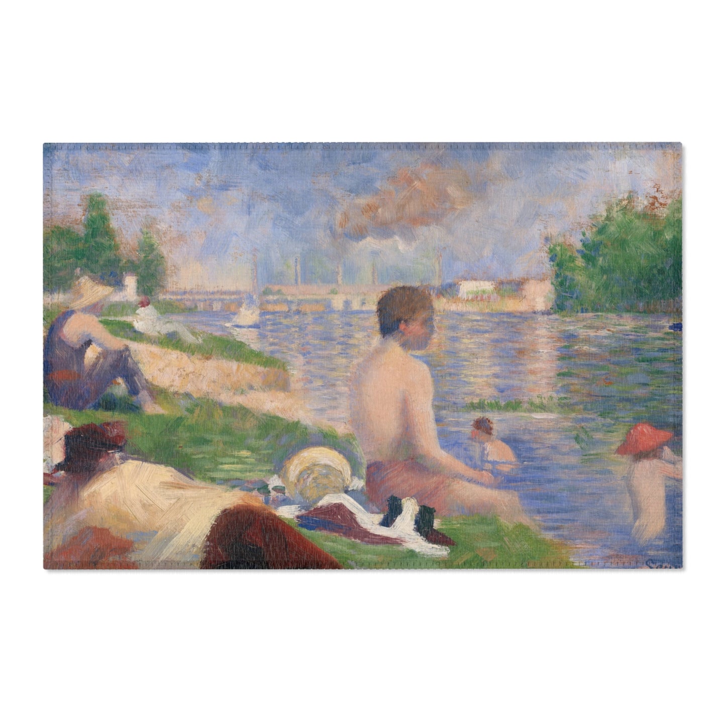 Georges Seurat - Final Study for Bathers at Asnières | Area Rug