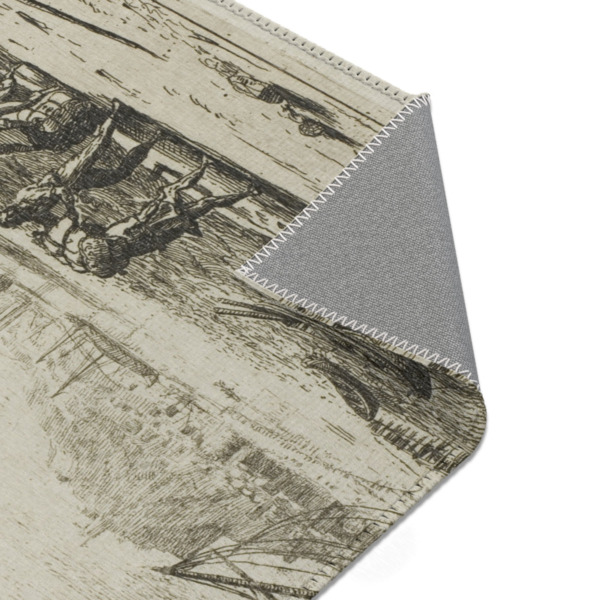 Harbor with a Large Tower — Lorrain Area Rug