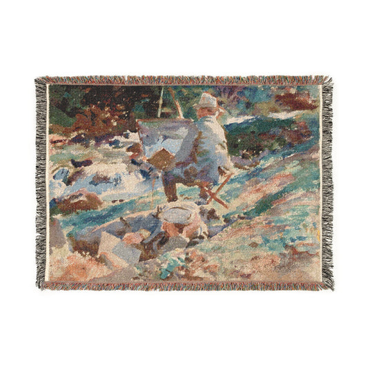 An Artist at His Easel — Sargent Tapestry Blanket