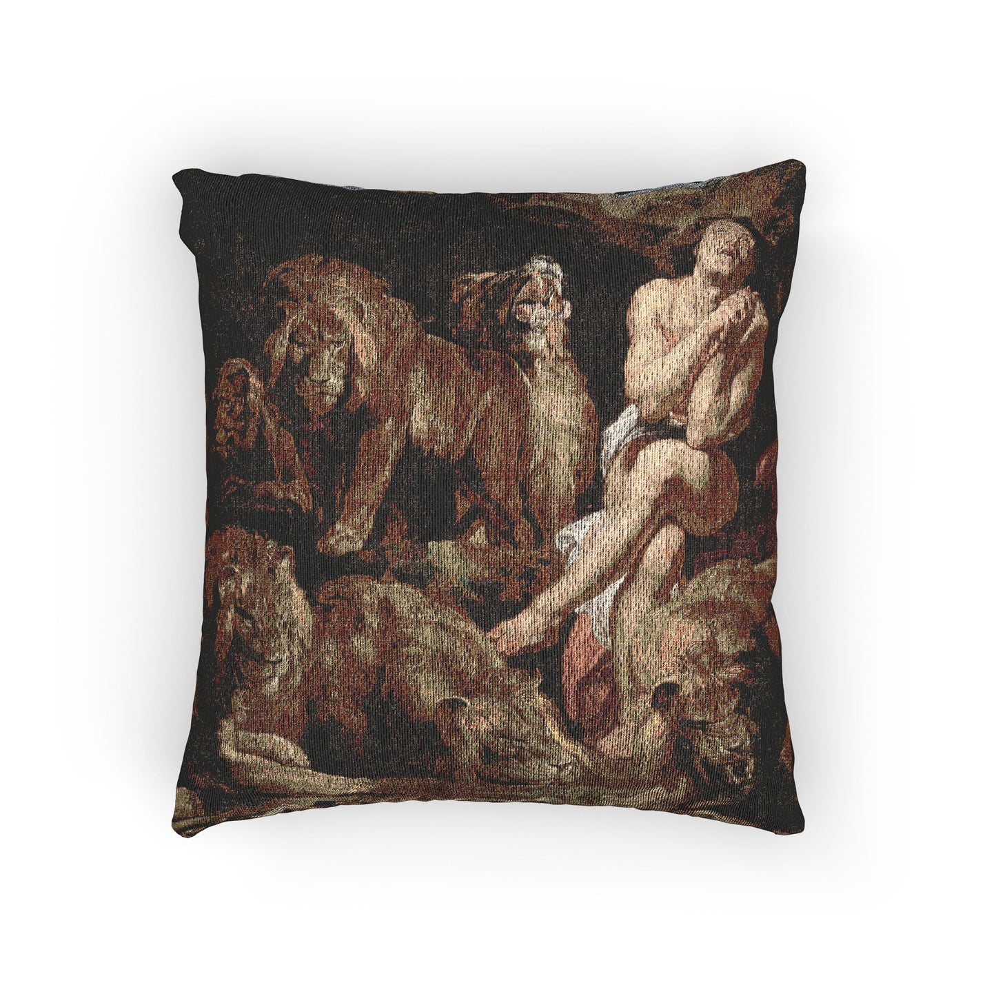 Sir Peter Paul Rubens - Daniel in the Lions' Den - Google Art Project | Woven Pillow