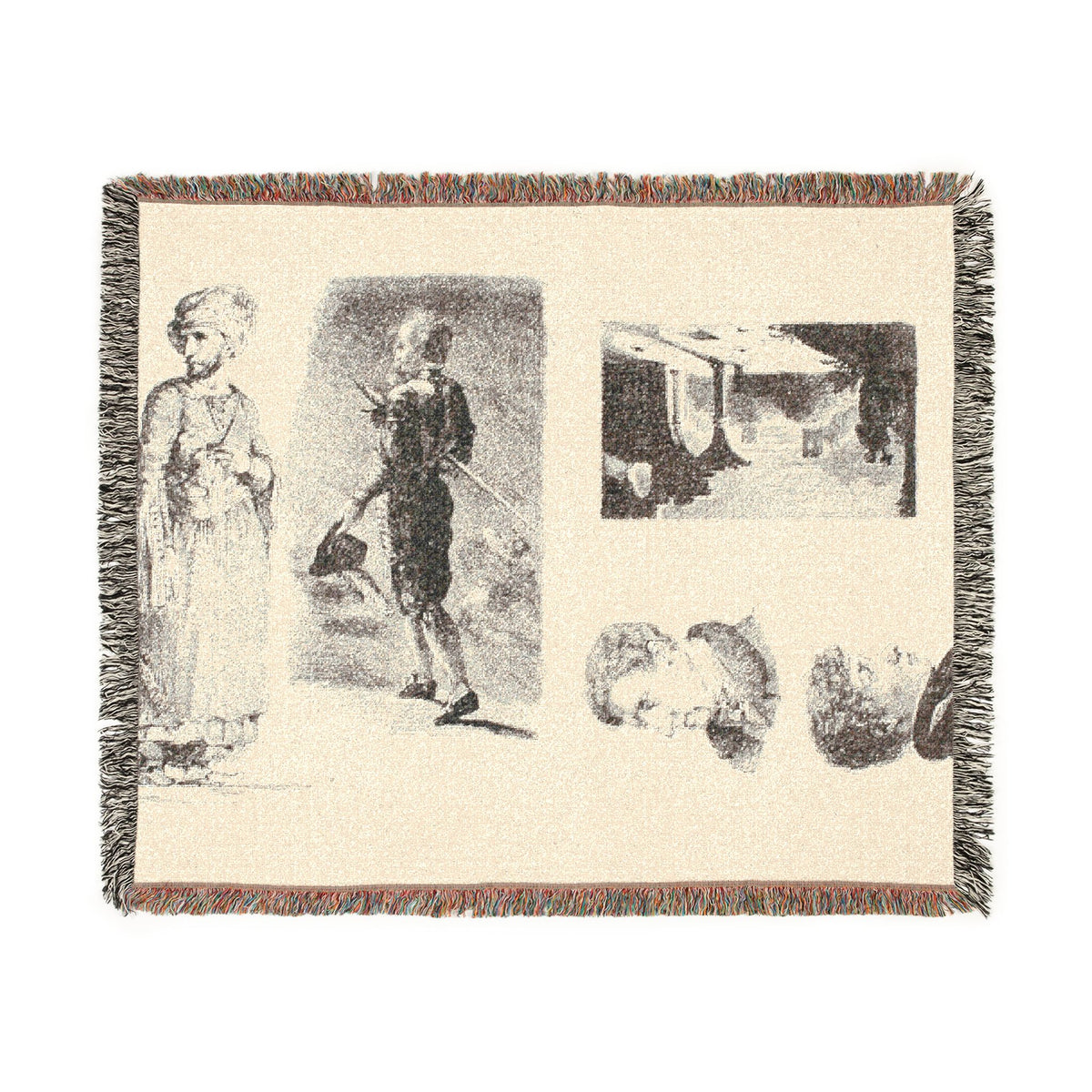 Sheet of Sketches — Delacroix Tapestry Blanket