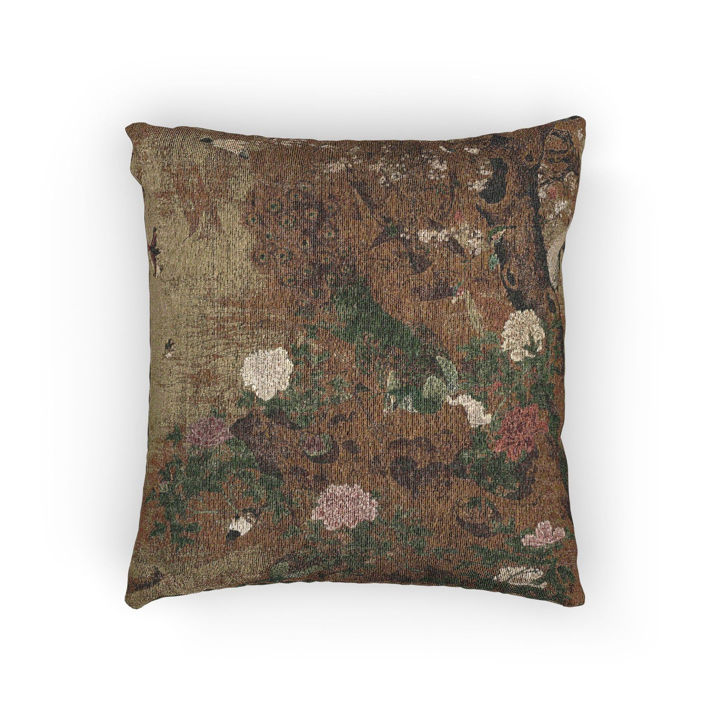 089_birds-gather-under-the-spring-willow | Woven Pillow