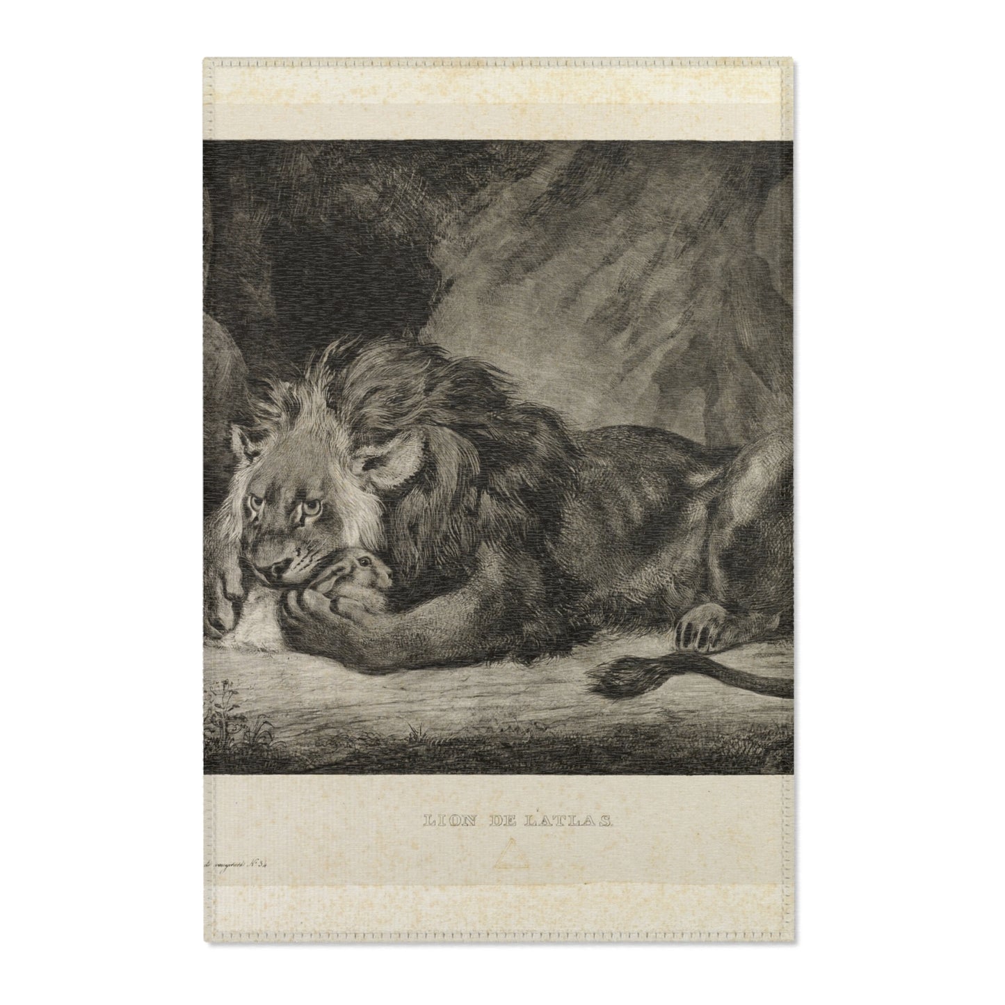 Eugène Delacroix - Lion of the Atlas Mountains | Area Rug