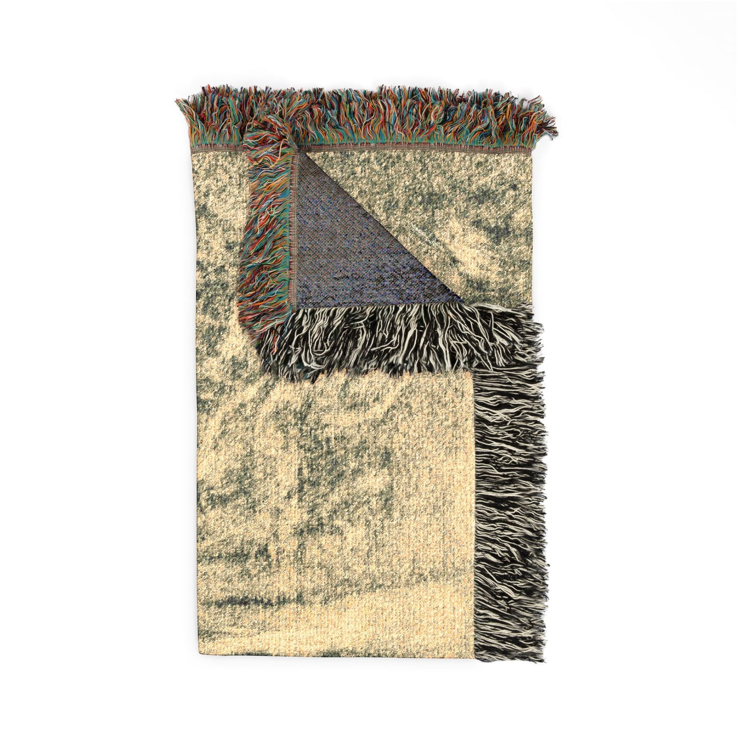 Noa Noa: The Devil Speaks (Mahna No Varua Ino) (recto) Woven Throw Blanket