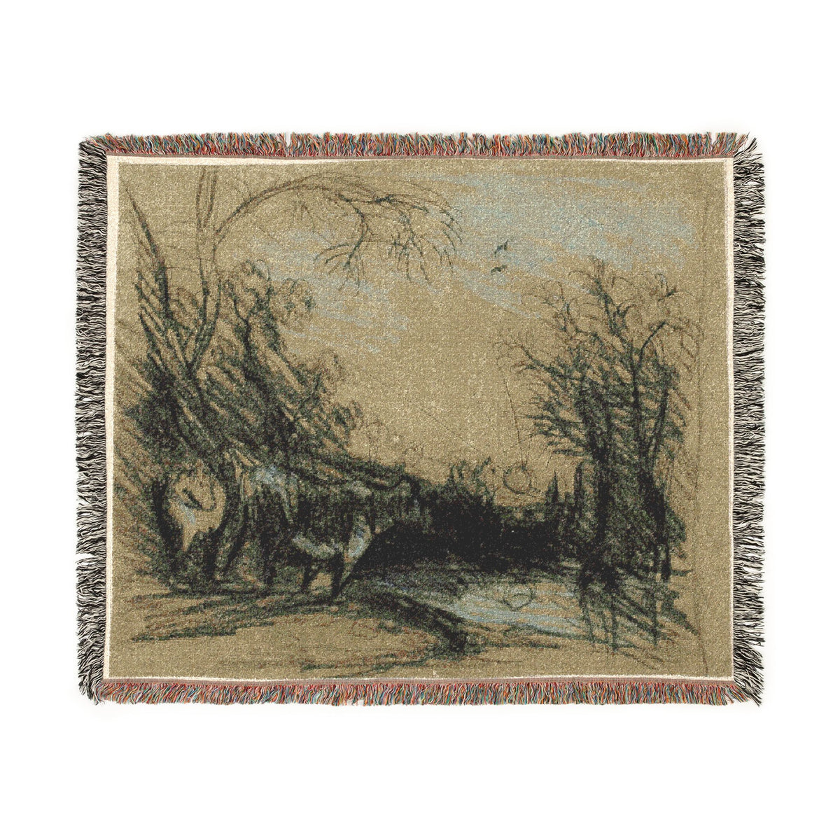 Landscape with Cows — Constable Tapestry Blanket