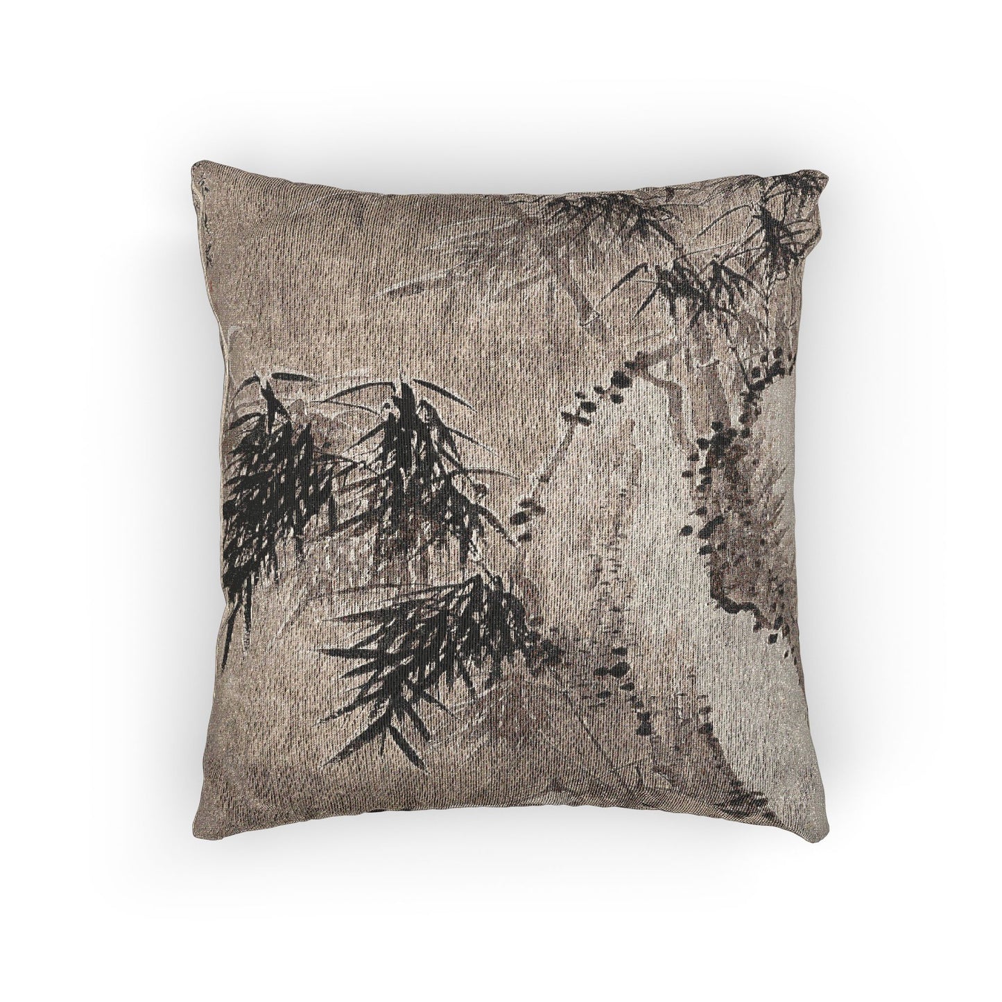 112_bamboo-in-snow | Woven Pillow