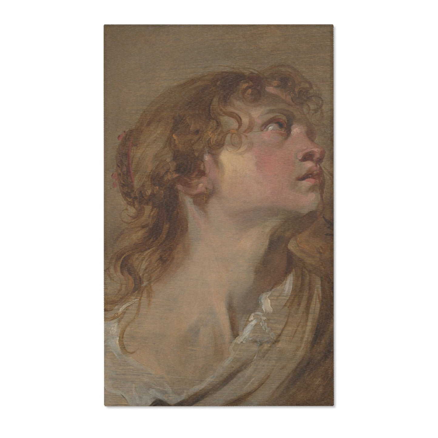 Anthony van Dyck - Head of a Girl | Area Rug