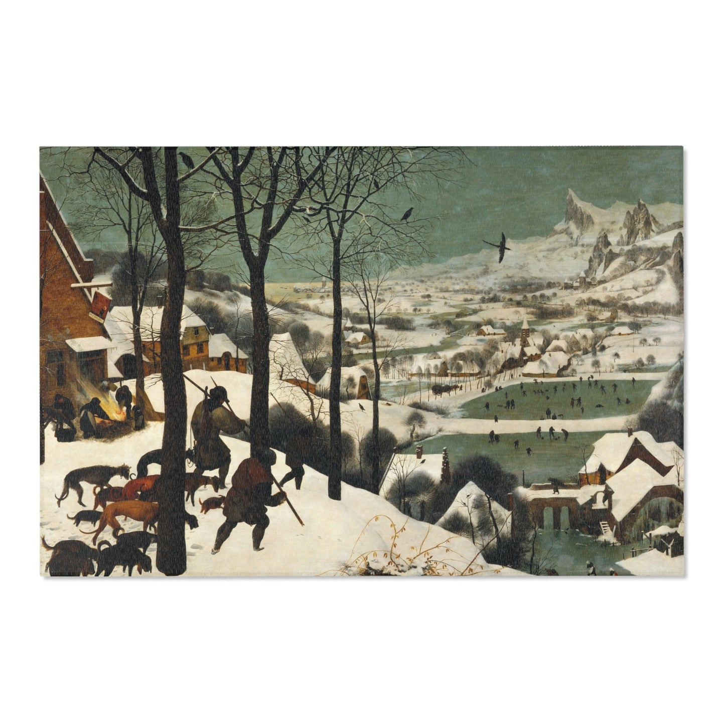 Pieter Bruegel the Elder - Hunters in the Snow (Winter) - Google Art Project | Area Rug