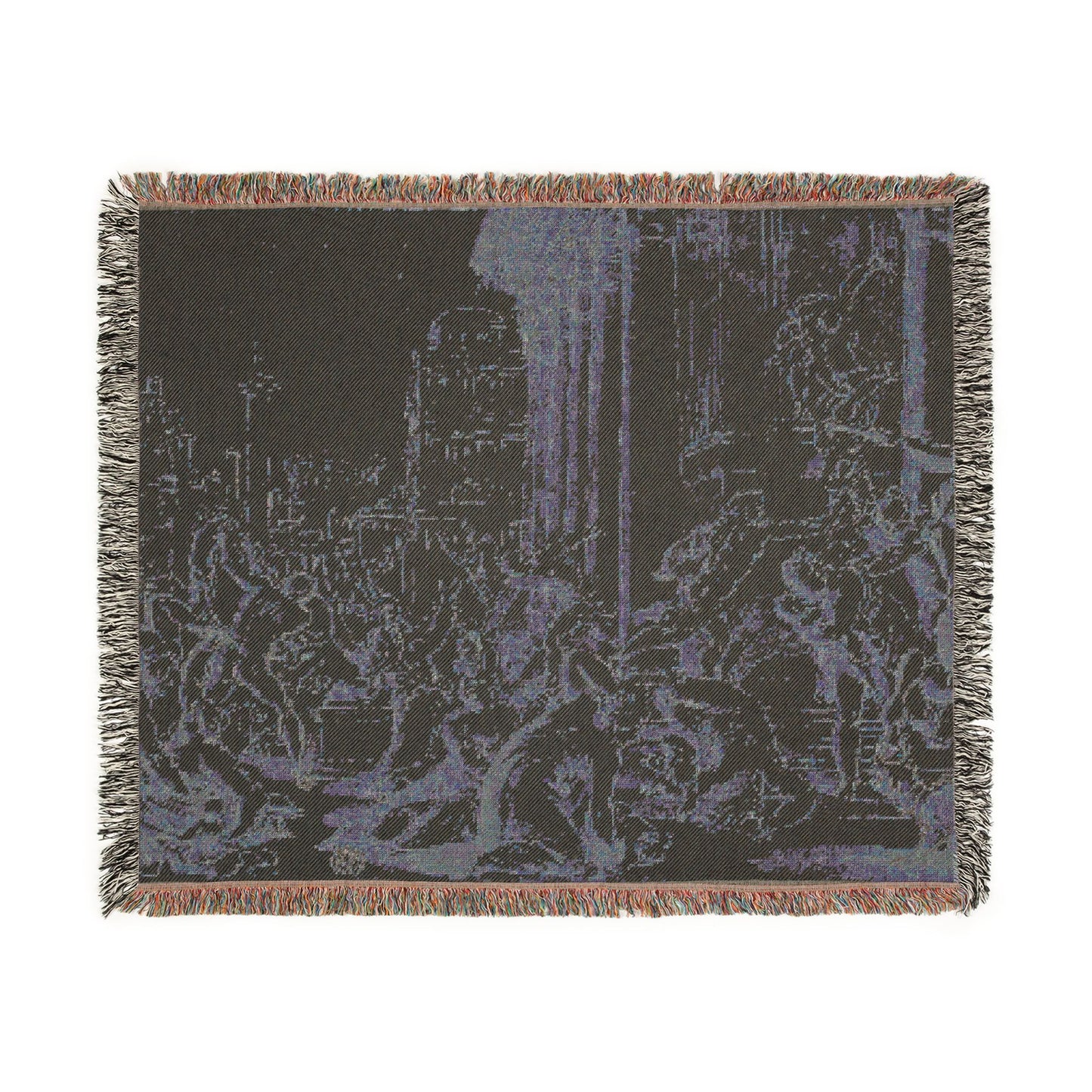 School of Nicolas Poussin - Massacre of the Innocents (recto); Figure Sketches (verso) | Woven Tapestry Blanket
