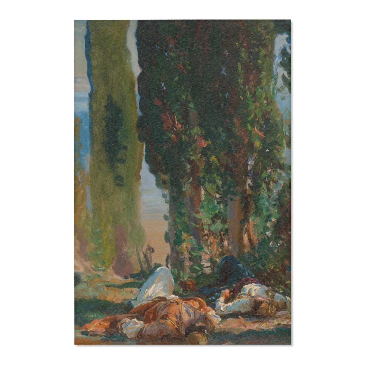 John Singer Sargent - Under the Cypress Trees at Corfu | Area Rug