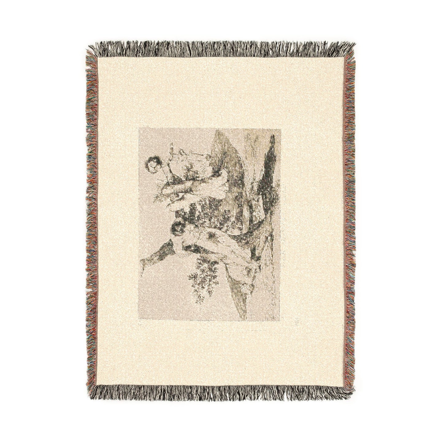 Francisco José de Goya y Lucientes - A Heroic Feat! With Dead Men!, plate 39 from The Disasters of War | Woven Tapestry Blanket