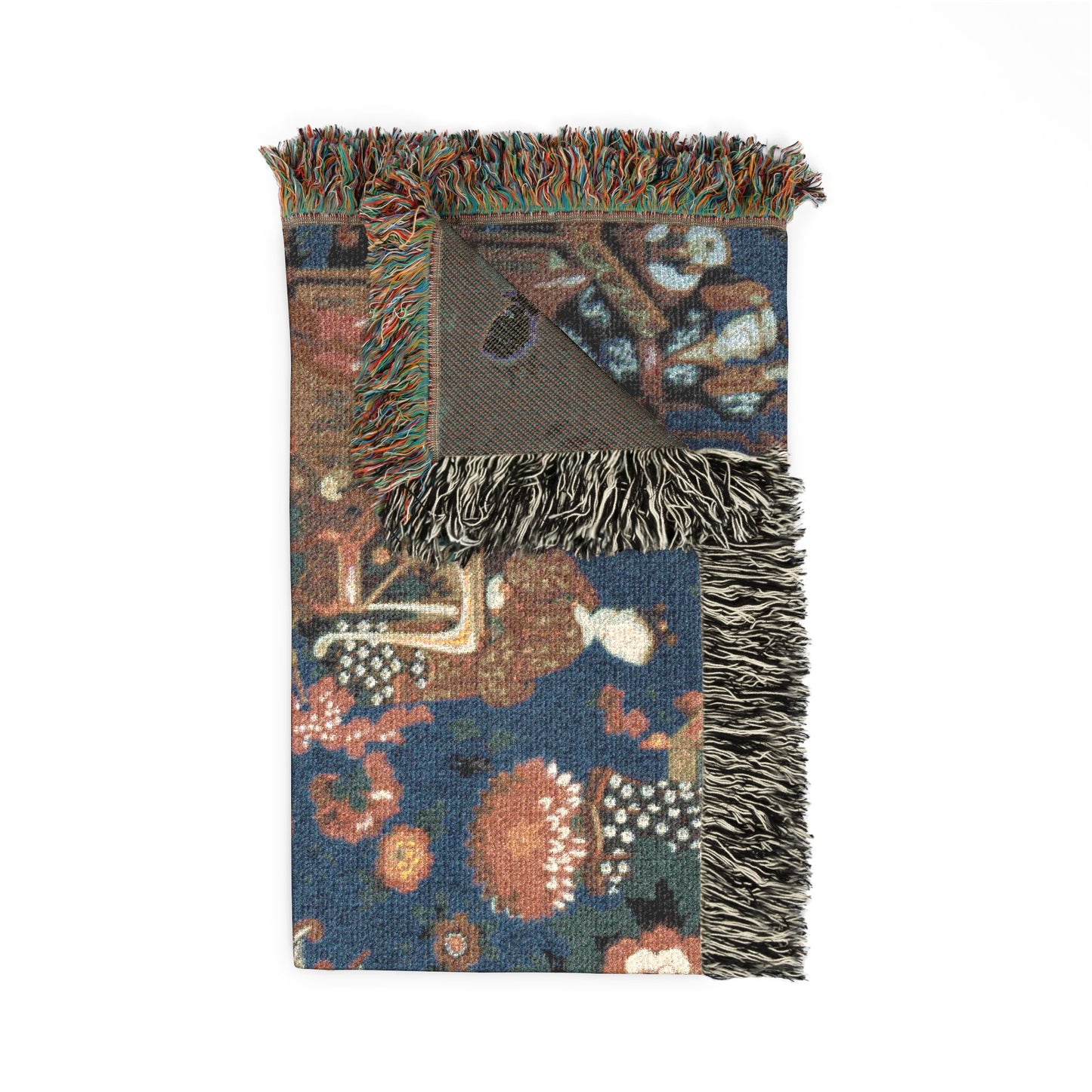 002_a-chinese-tea-party-furnishing-fabric | Woven Tapestry Blanket