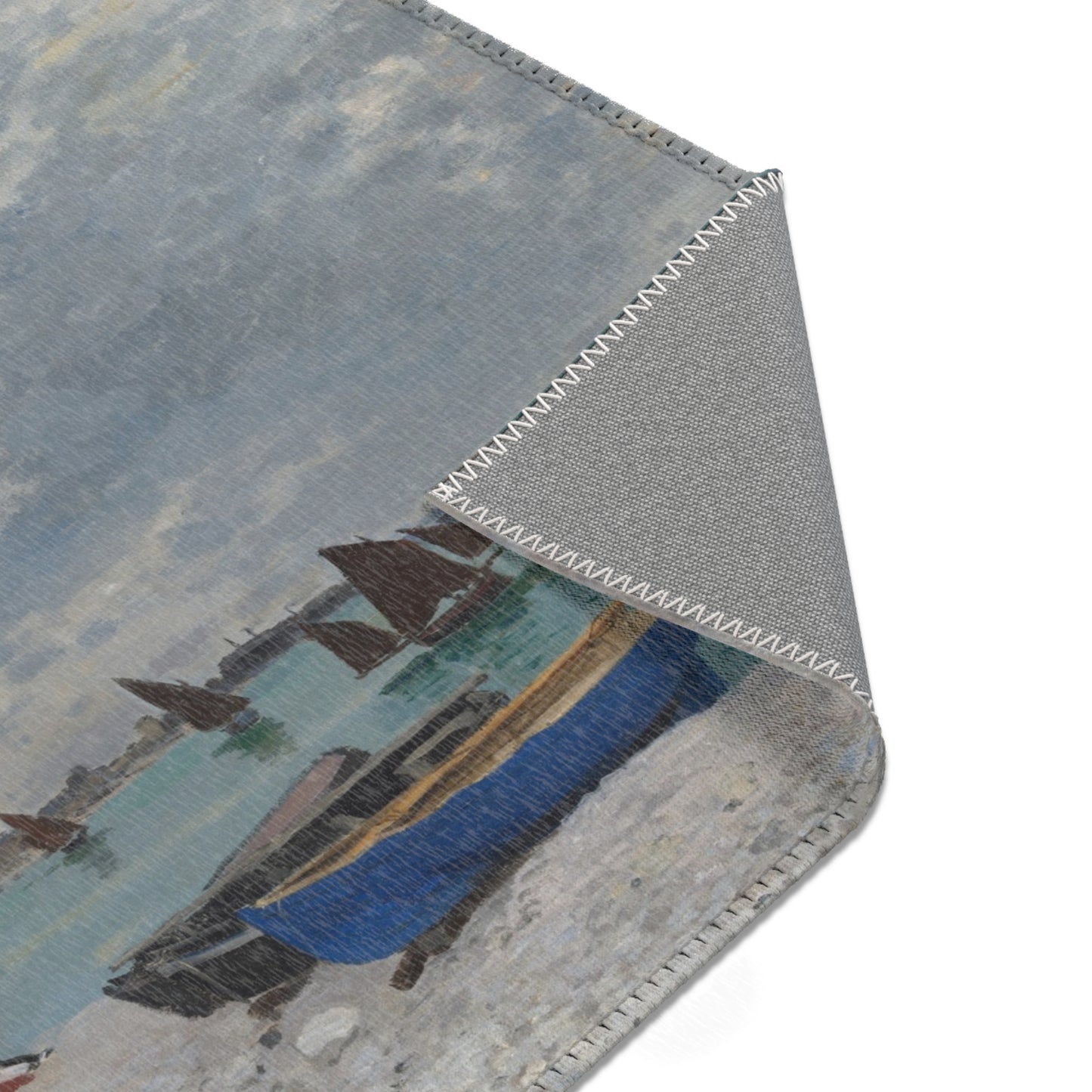 Claude Monet - The Beach at Sainte-Adresse | Area Rug