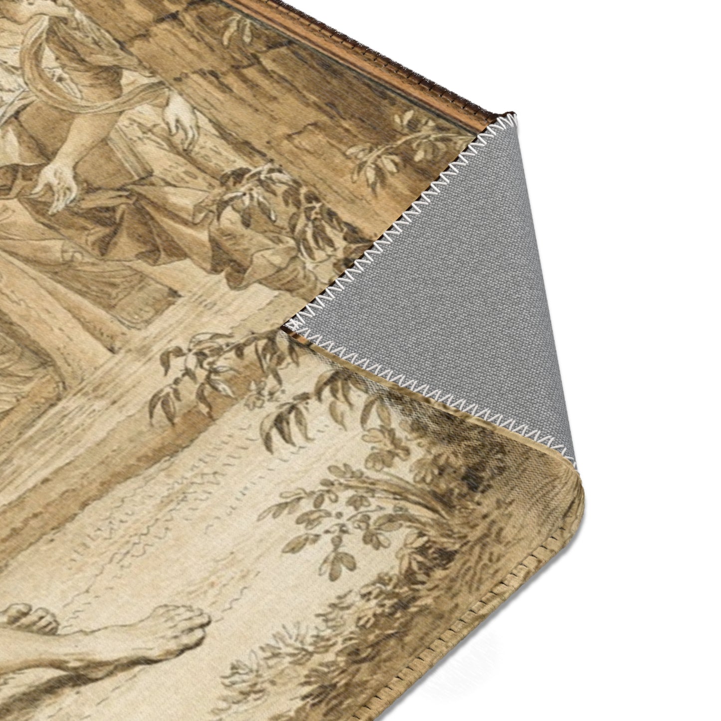 Jean Michel Moreau - The Arrival of Jean-Jacques Rousseau to the Champs-Élysées | Area Rug