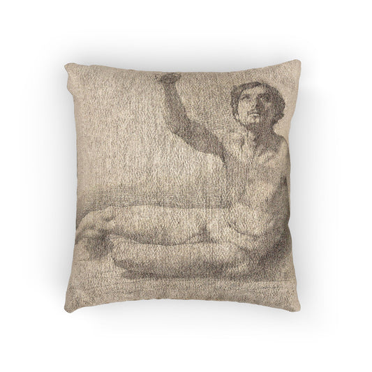 Study of a Male Nude — Degas Pillow