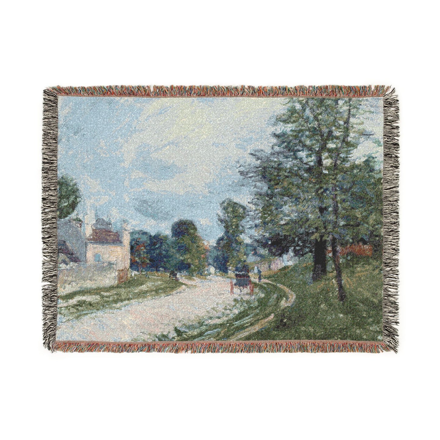 Alfred Sisley - A Turn in the Road | Woven Tapestry Blanket