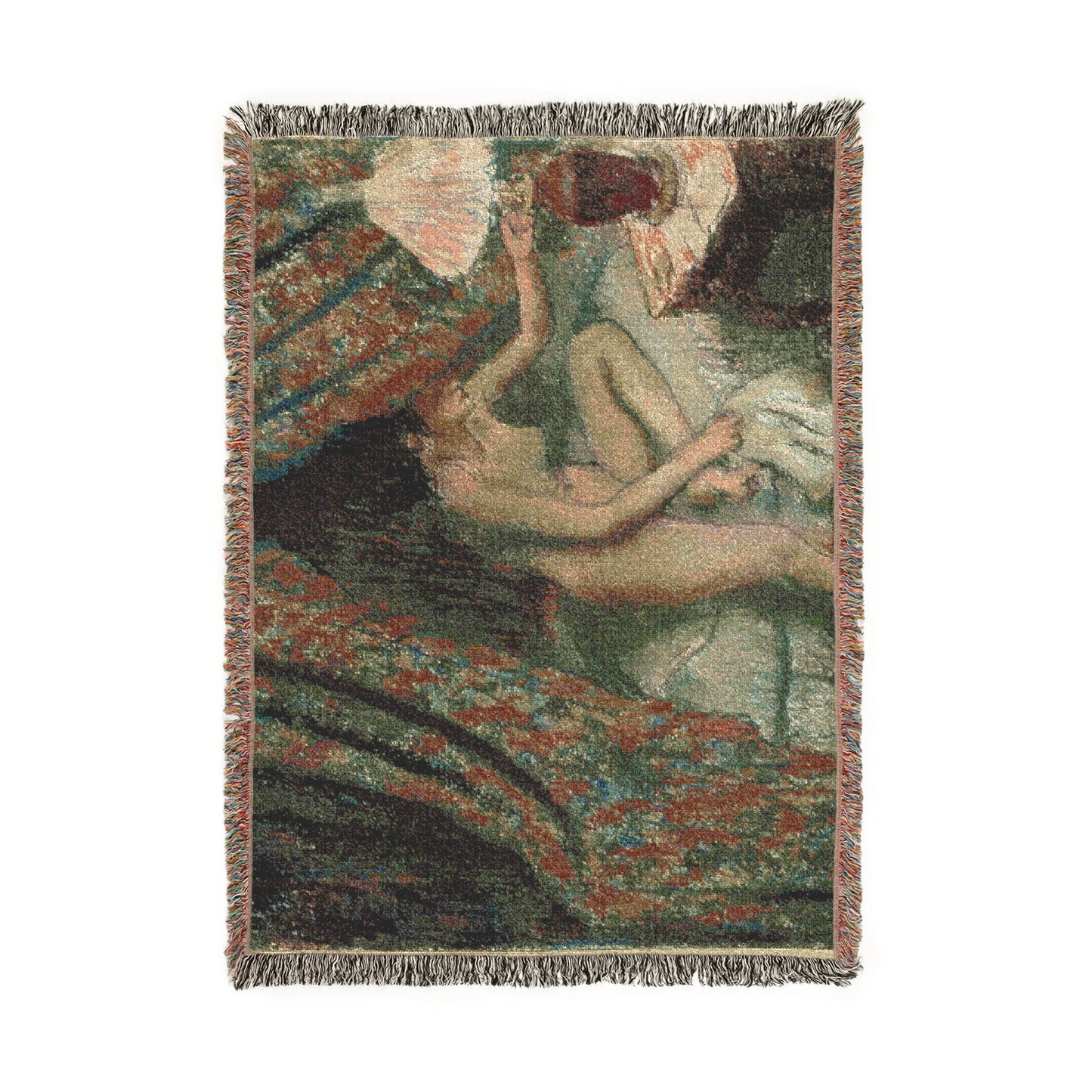 Hilaire Germain Edgar Degas - Retiring | Woven Tapestry Blanket