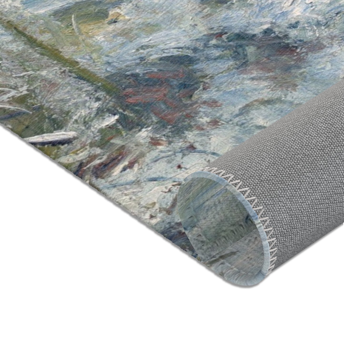 Camille Pissarro - Rabbit Warren at Pontoise, Snow | Area Rug