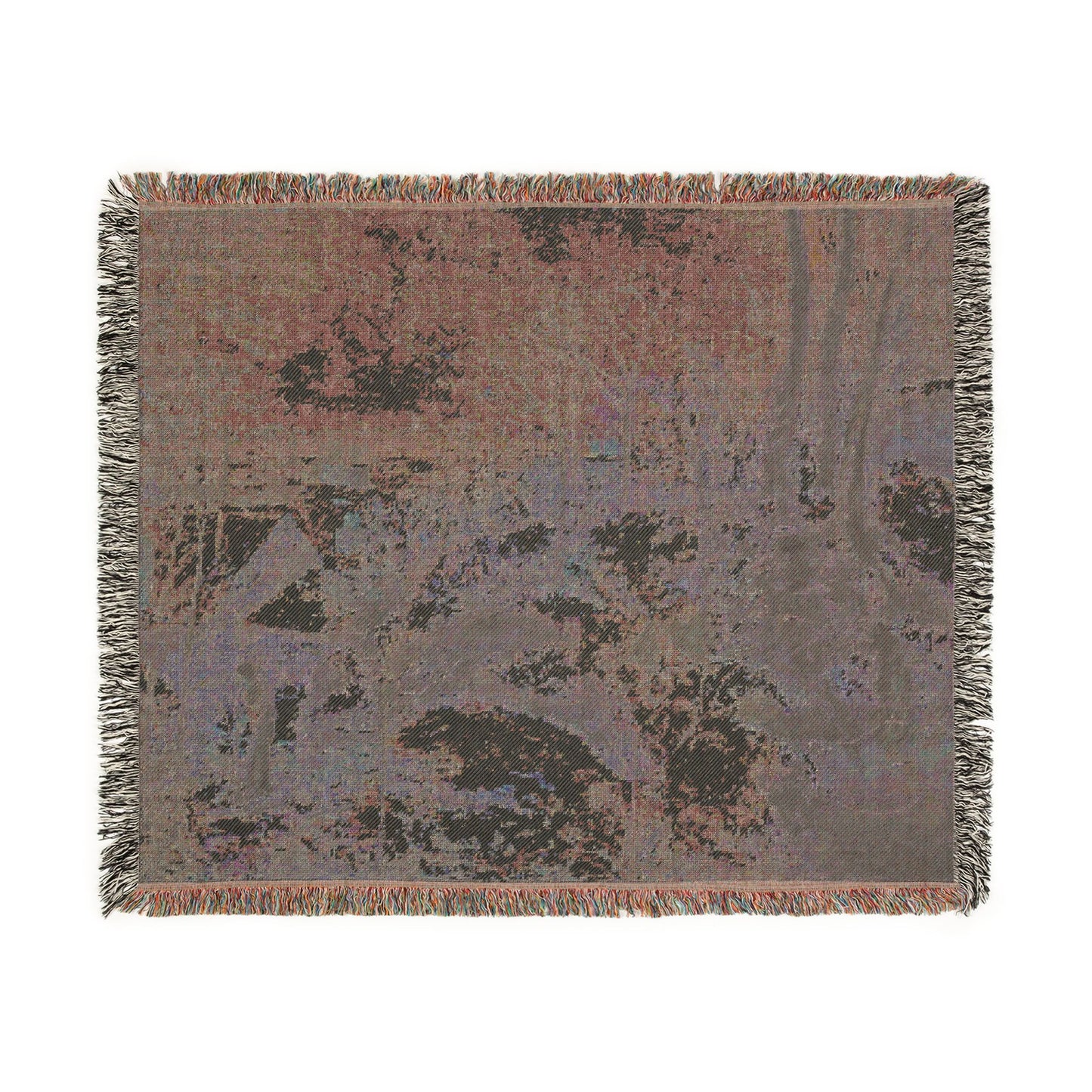Camille Pissarro - Rabbit Warren at Pontoise, Snow | Woven Tapestry Blanket
