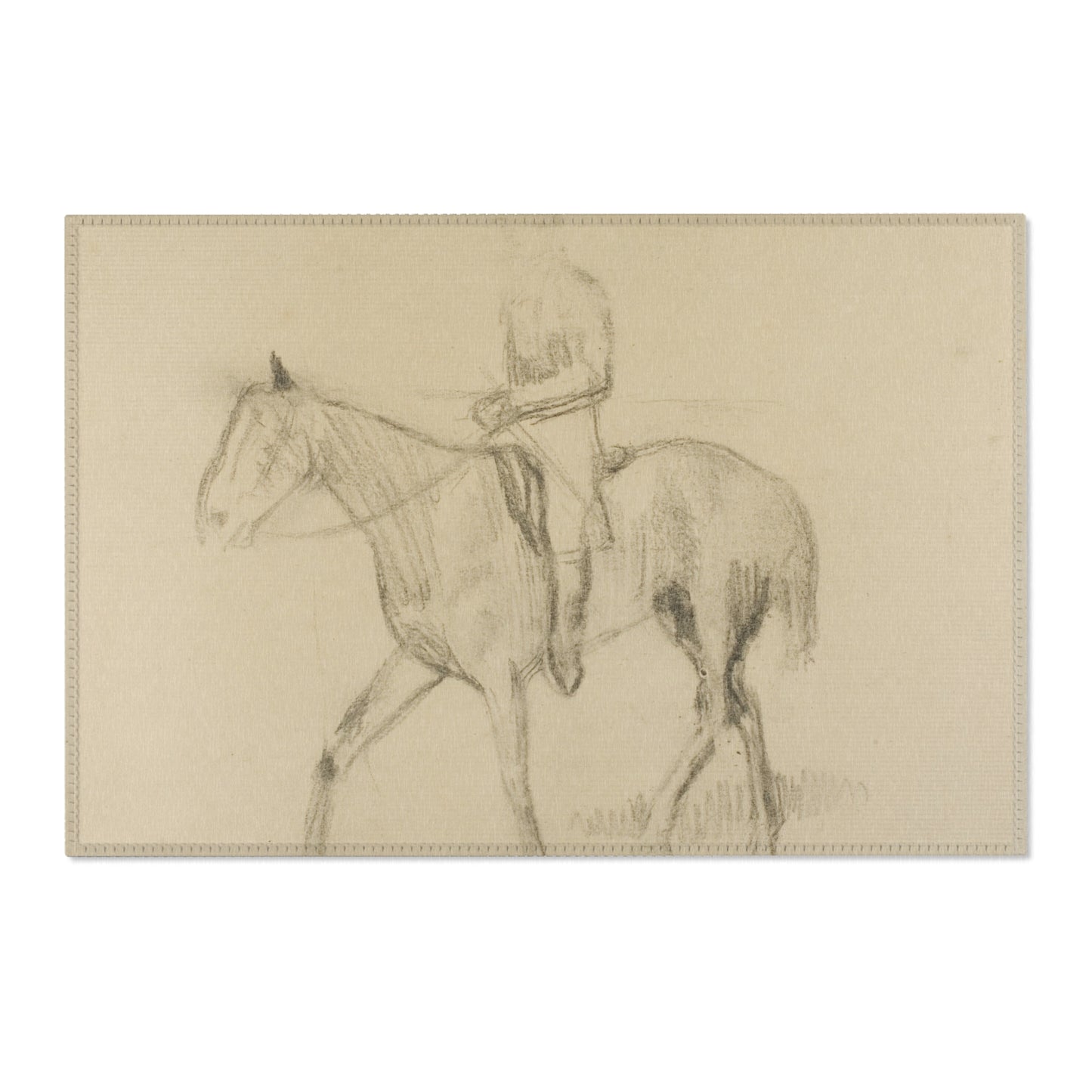 Hilaire Germain Edgar Degas - Horse and Rider | Area Rug