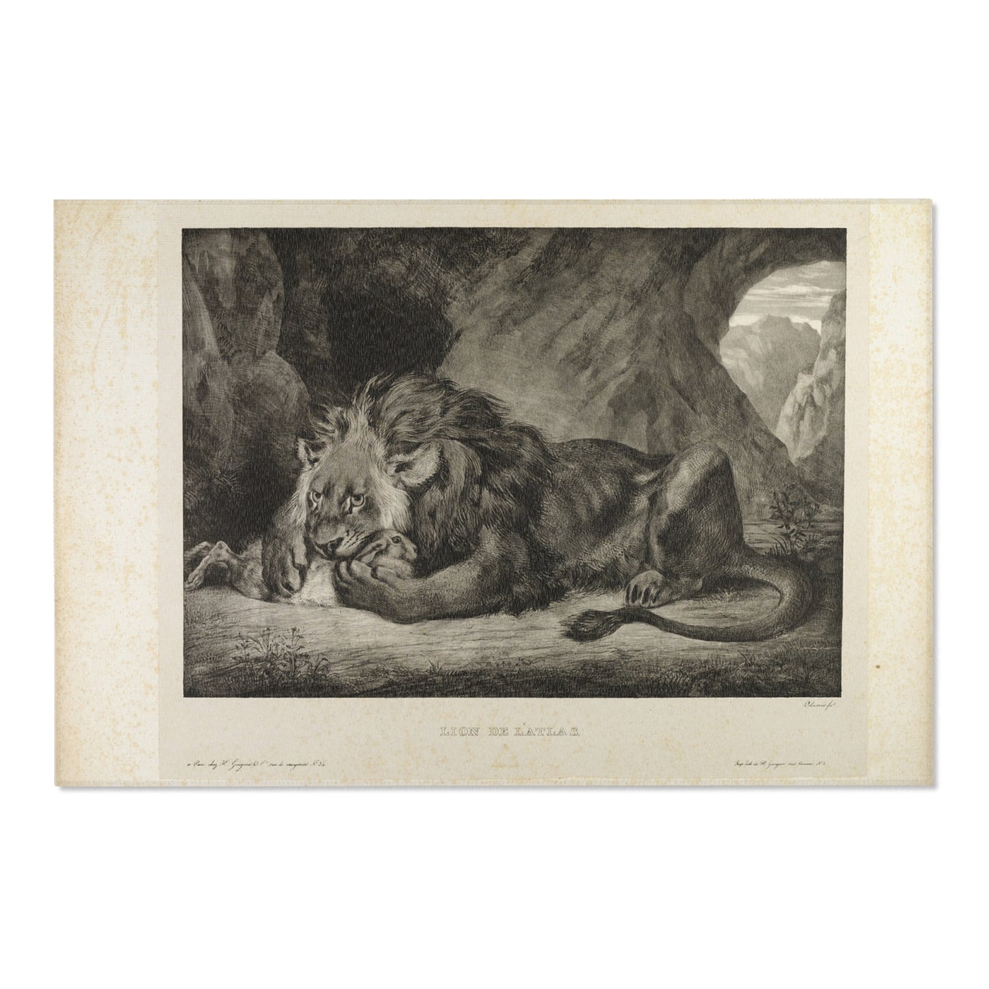 Eugène Delacroix - Lion of the Atlas Mountains | Area Rug