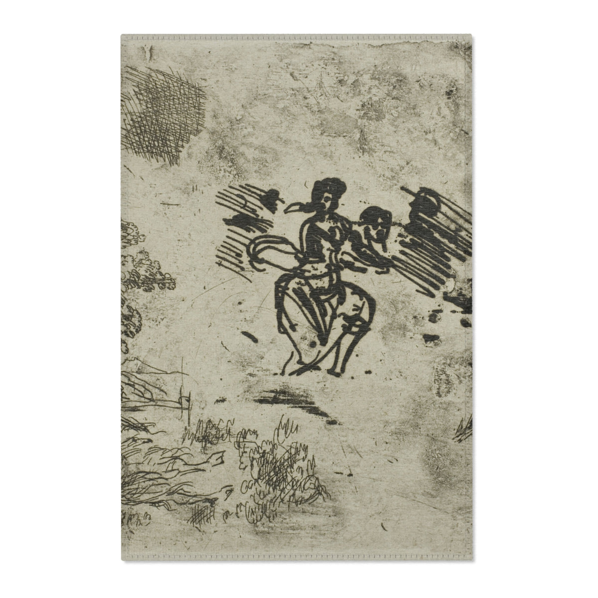 Seated Woman and Other Sketches — Lorrain Area Rug