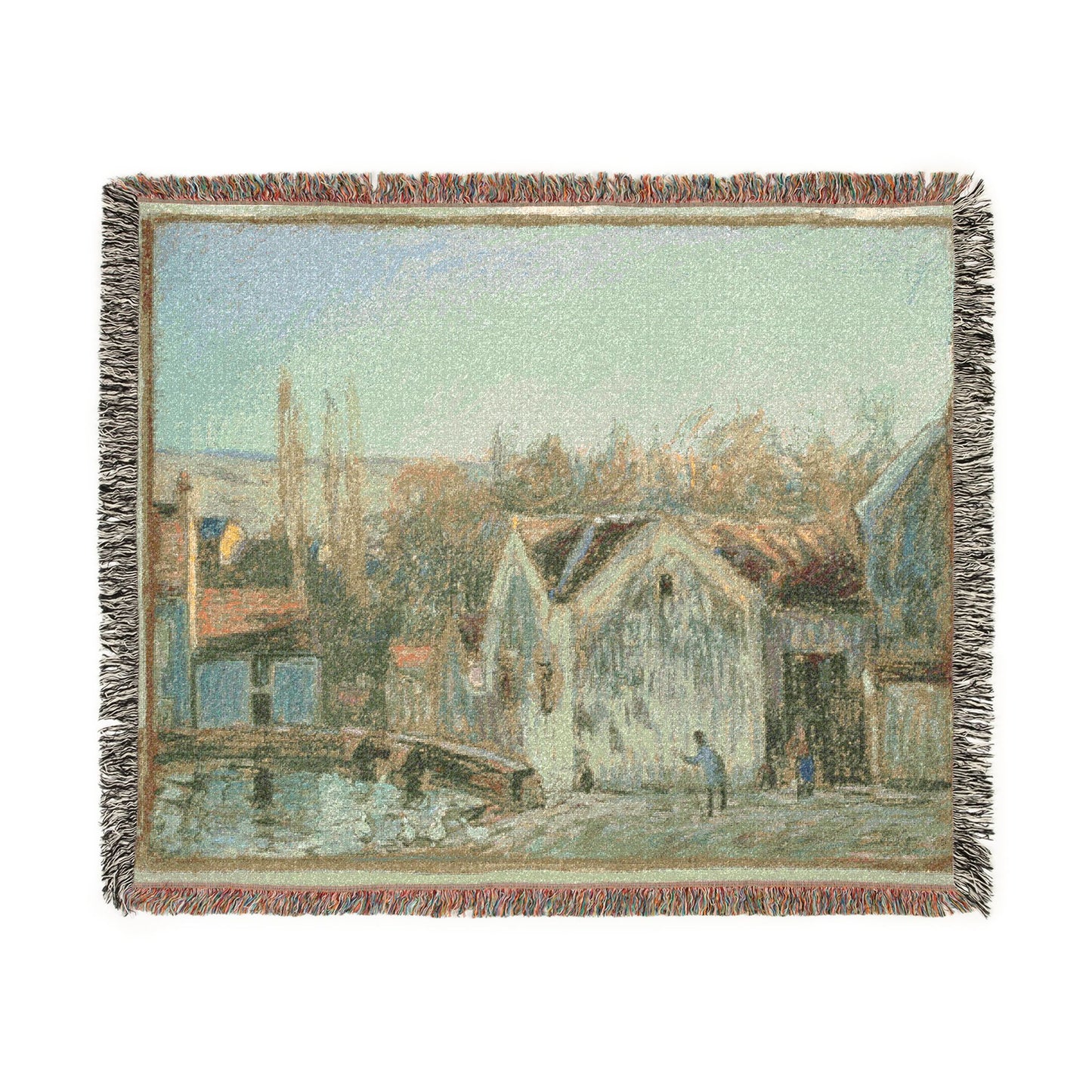 Alfred Sisley - A Corner of Moret-sur-Loing | Woven Tapestry Blanket